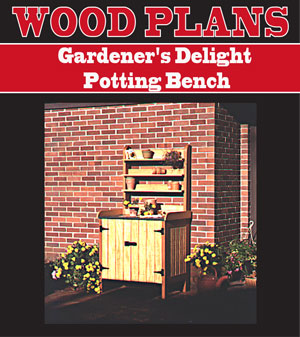 Gardener's Potting Bench Woodworking Plan
